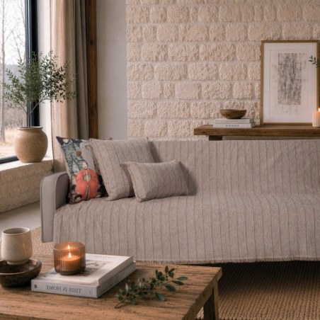 Ριχτάρι Teoran Macon 05 Light Brown Terracotta - Διθέσιο 180x250cm