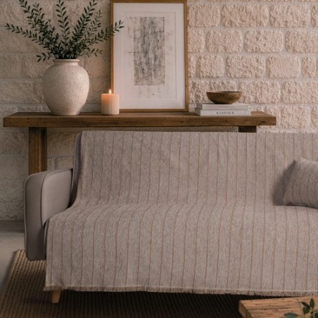 Ριχτάρι Teoran Macon 05 Light Brown Terracotta - Τριθέσιο 180x300cm