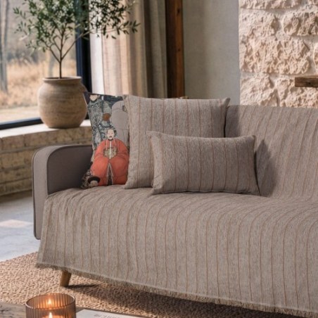 Ριχτάρι Teoran Macon 05 Light Brown Terracotta - Τετραθέσιο 180x350cm