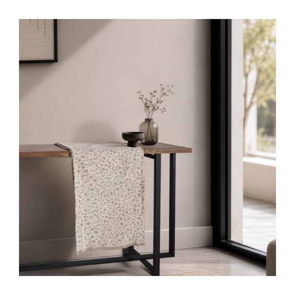 Τραβέρσα Teoran Pearland 01 Ivory - 45x180cm