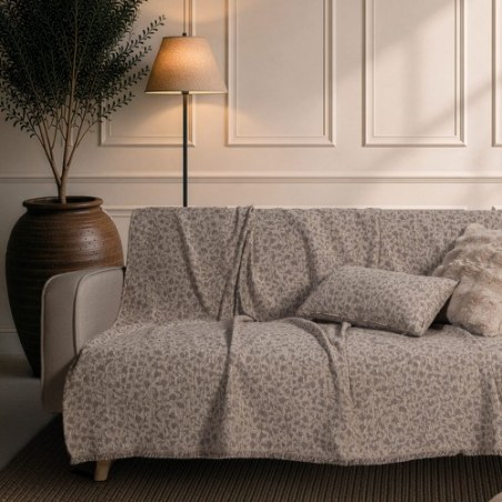 Ριχτάρι Teoran Pearland 03 Natural Taupe - Τριθέσιο 180x300cm