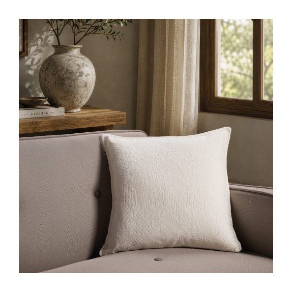 Μαξιλαροθήκη Teoran Bolton 01 Ivory - 45x45cm