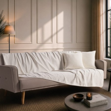 Ριχτάρι Teoran Bolton 01 Ivory - Διθέσιο 180x250cm