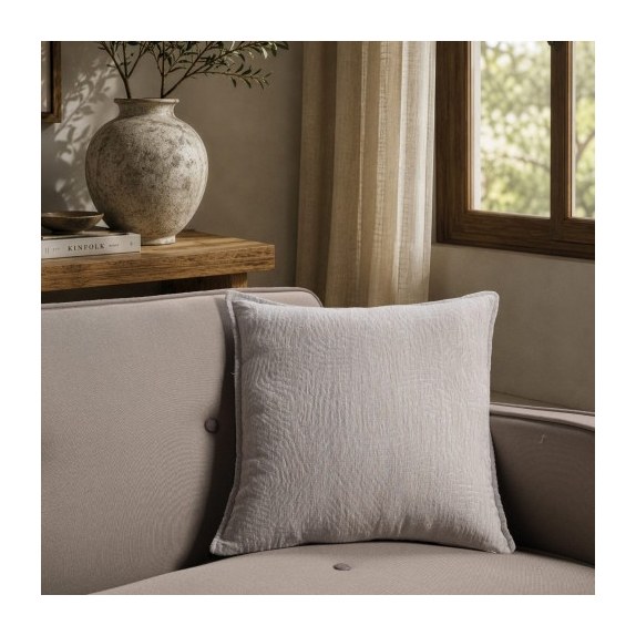 Μαξιλαροθήκη Teoran Bolton 11 Light Grey - 45x45cm