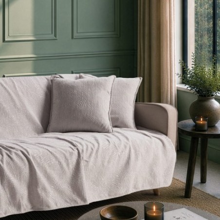 Μαξιλαροθήκη Teoran Bolton 11 Light Grey - 45x45cm με γέμιση