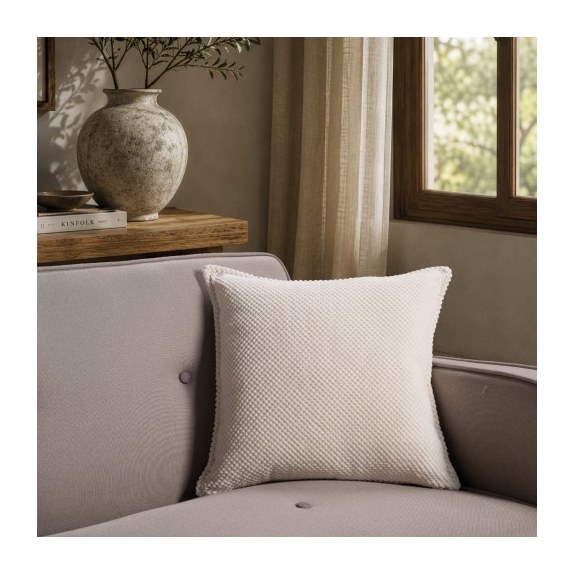 Μαξιλαροθήκη Teoran Αδιάβροχη Pearl 01 Ivory - 45x45cm
