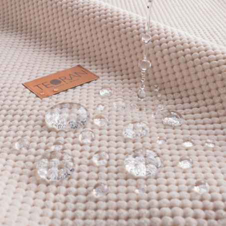 Ριχτάρι Teoran Αντιολισθιτικό Αδιάβροχο Pearl 01 Ivory - Μονοθέσιο 180x150cm
