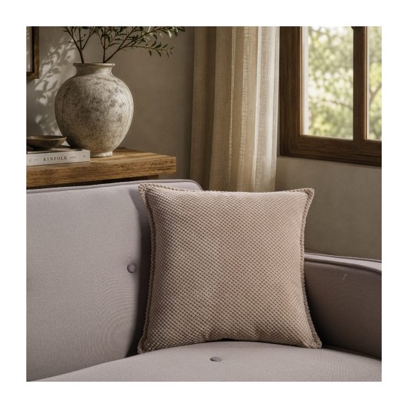 Μαξιλαροθήκη Teoran Αδιάβροχη Pearl 02 Beige - 45x45cm