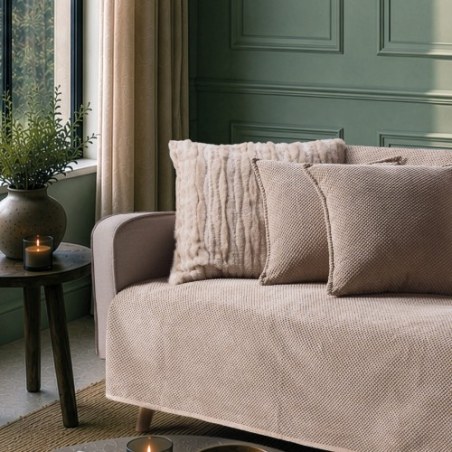 Μαξιλαροθήκη Teoran Αδιάβροχη Pearl 02 Beige - 45x45cm με γέμιση