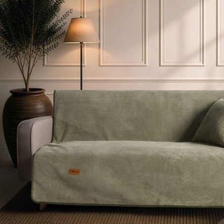 Ριχτάρι Teoran Αντιολισθητικό Αδιάβροχο Pearl 15 Sage Green - Μονοθέσιο 180x150cm