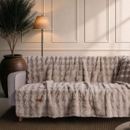 Ριχτάρι Teoran Αντιολισθητικό Haaland 02 Beige - Μονοθέσιο 180x150cm