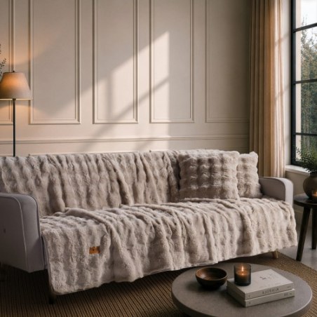 Ριχτάρι Teoran Αντιολισθητικό Haaland 02 Beige - Μονοθέσιο 180x150cm