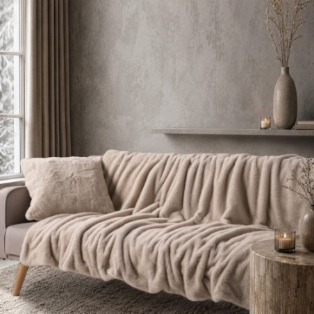 Διακοσμητικό Ριχτάρι Teoran Fox 02 Beige - 130 x 185 cm
