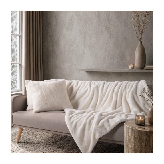 Διακοσμητικό Ριχτάρι Teoran Fox 01 Ivory - 130 x 185 cm