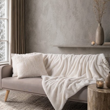 Διακοσμητικό Ριχτάρι Teoran Fox 01 Ivory - 130 x 185 cm