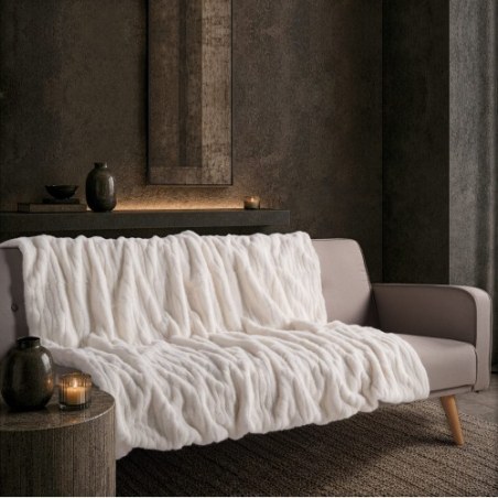 Διακοσμητικό Ριχτάρι Teoran Tiger 01 Ivory - 130 x 170 cm