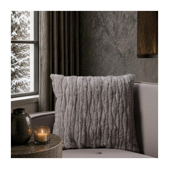 Διακοσμητική Μαξιλαροθήκη Teoran Tiger 11 Grey - 50x50cm...