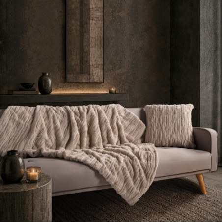 Διακοσμητικό Ριχτάρι Teoran Tiger 02 Beige - 130 x 170 cm