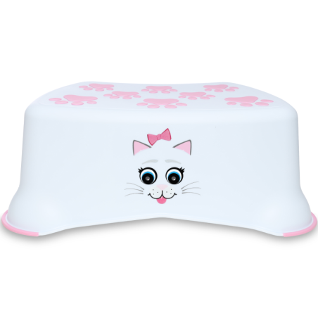 My Little Step Stool - Εκπαιδευτικό σκαλοπατάκι / Γατούλα λευκό/ροζ