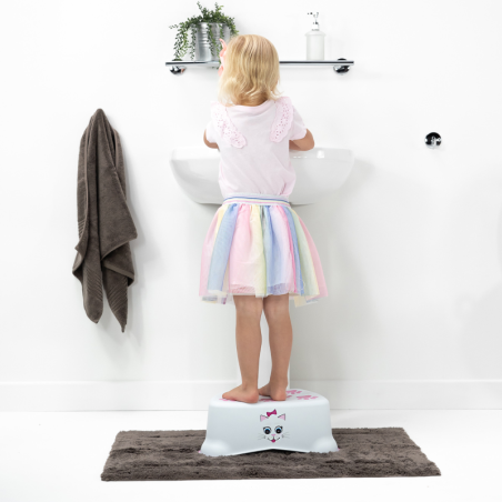 My Little Step Stool - Εκπαιδευτικό σκαλοπατάκι / Γατούλα λευκό/ροζ