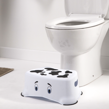 My Little Step Stool - Εκπαιδευτικό σκαλοπατάκι / Αγελαδίτσα λευκό/μαύρο