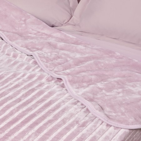 Κουβέρτα Βελουτέ Μονή Das Home 1383 Dusty Pink 160x240