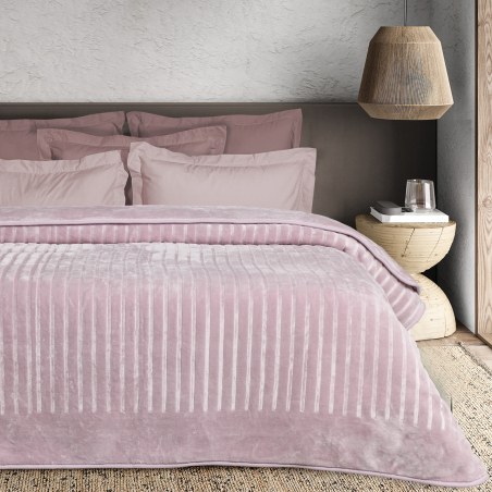 Κουβέρτα Βελουτέ Υπέρδιπλη Das Home 1383 Dusty Pink 220x240