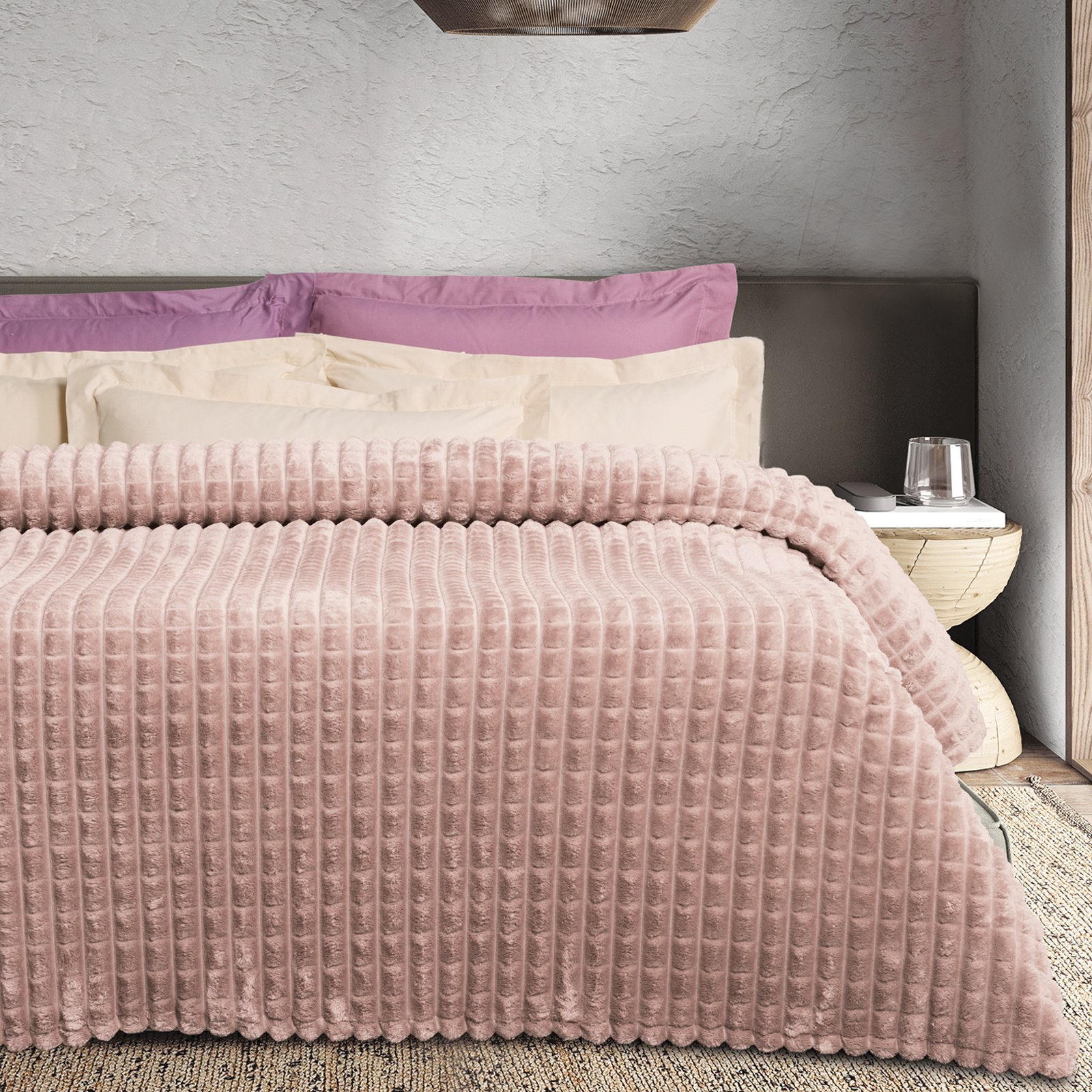 Κουβέρτα Fleece Μονή Das Home 1388 Nude 160x220