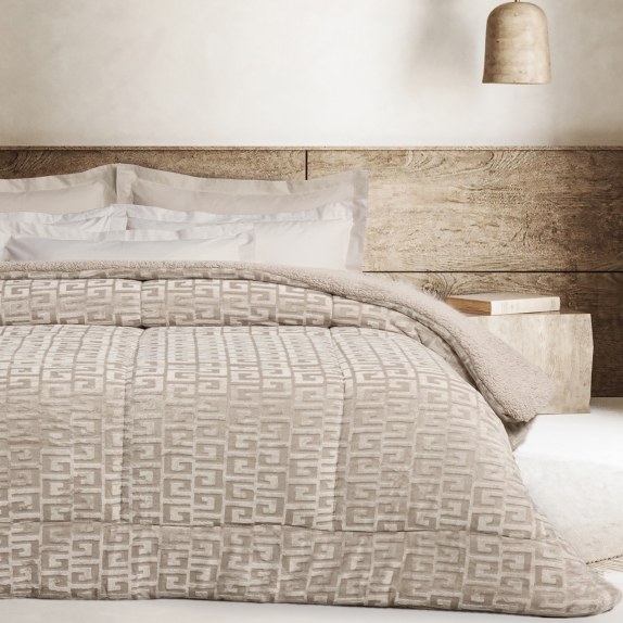 Κουβερτοπάπλωμα Μονό με Γούνα Sherpa Das Home 1393 Taupe...