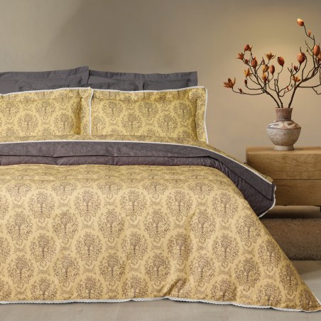 Σετ Παπλωματοθήκη Υπέρδιπλη 3 Τεμαχίων Das Home 1730 Yellow-Black 220x240