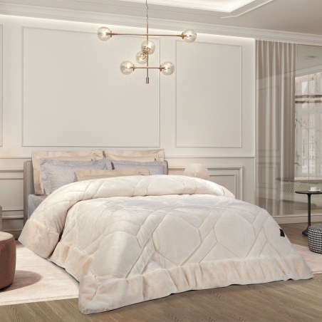 Κουβερτοπάπλωμα King Size Greenwich Polo Club 4461 Ivory 240x250