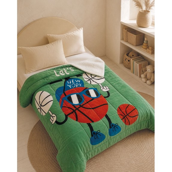Παιδική Κουβέρτα Fleece Μονή Rythmos Hoops 160x220