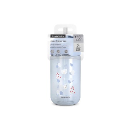 Παγούρι Με Καλαμάκι Σιλικόνης Suavinex Wild & Free Blue +18m 340ml BR90189
