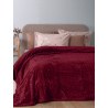 Κουβέρτα Fleece Υπέρδιπλη Palamaiki Aster Wine 220x240