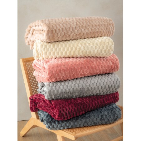 Κουβέρτα Fleece Μονή Palamaiki Aster Wine 160x220