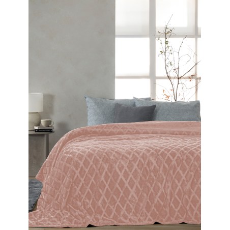 Κουβέρτα Fleece Μονή Palamaiki Nadine/5 Pink 160x220