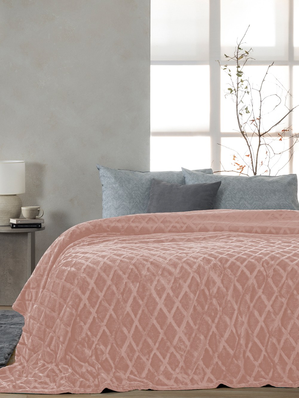 Κουβέρτες, Παπλώματα Anesis Home - ΣΗΜΑΝΤΙΚΟ: Σε περίπτωση διαφοράς τιμής από το κατάστημα ισχύει παντα και μόνο η τιμή του καταστήματος Κουβέρτα Fleece Μονή Palamaiki Nadine/5 Pink 160x220