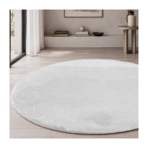 Χαλί Teoran Mellow 00 White Ροτόντα - Ροτόντα Φ160 cm
