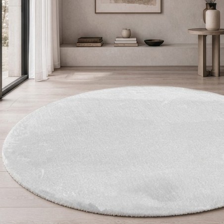 Χαλί Teoran Mellow 00 White Ροτόντα - Ροτόντα Φ120 cm