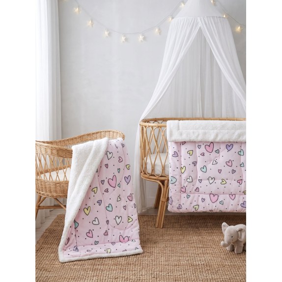 Κουβέρτα Fleece Αγκαλιάς Rythmos Happy Hearts 80x110