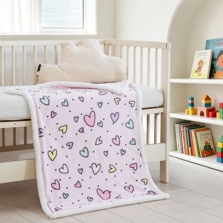 Βρεφικό Κουβερτοπάπλωμα Κούνιας Rythmos Happy Hearts 110x140