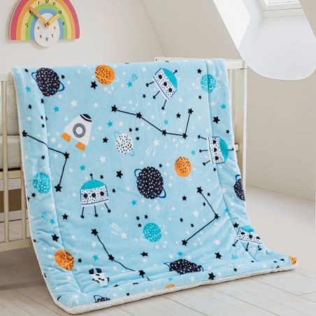 Κουβέρτα Fleece Αγκαλιάς Rythmos Astroplanets 80x110