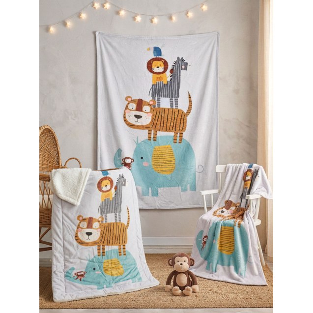 Κουβέρτα Fleece Κούνιας Rythmos Parade 110x140
