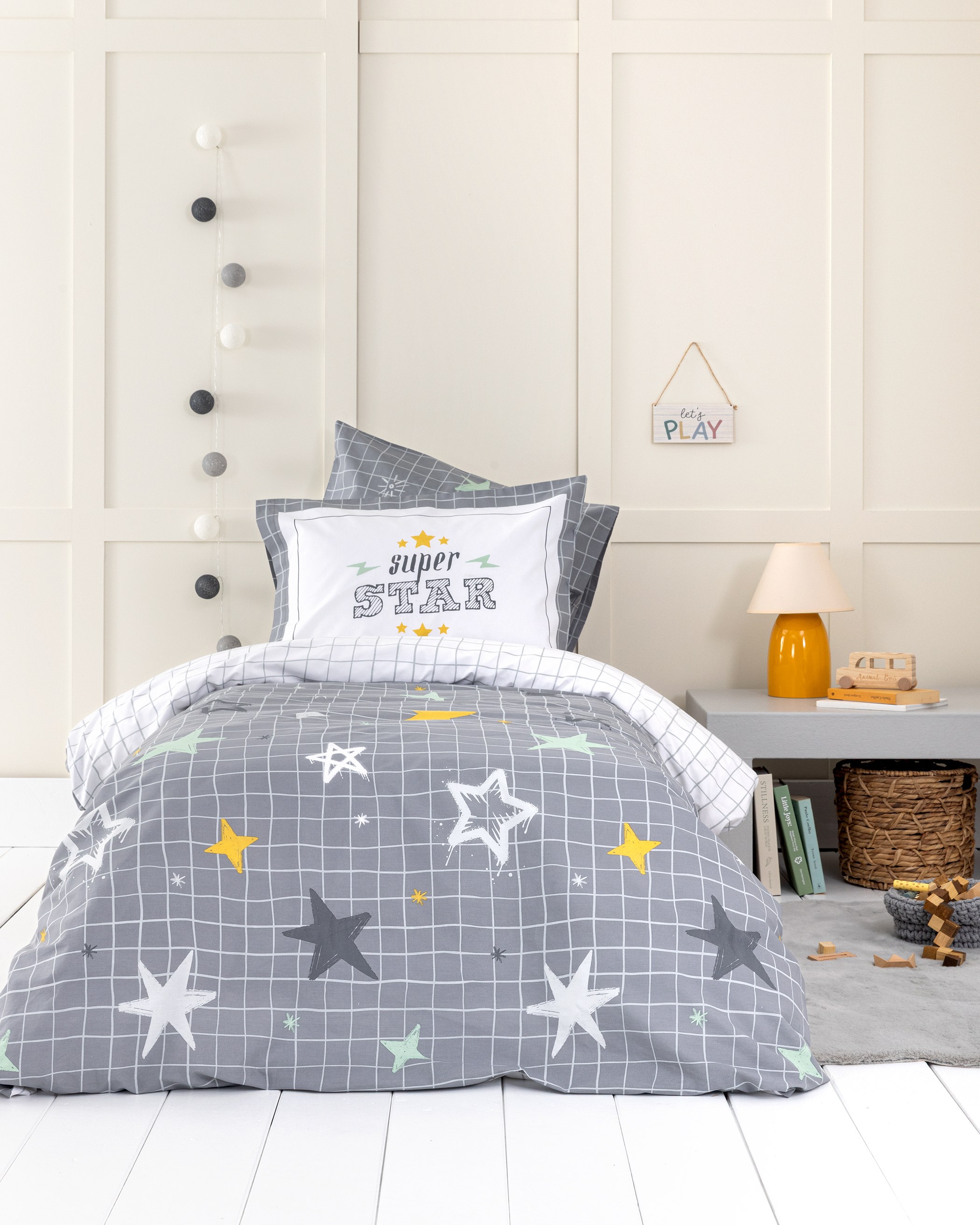 Σετ Παιδικά Σεντόνια Μονά 3 Τεμαχίων Nima Starlight 170