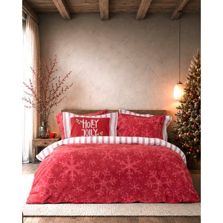Σετ Παπλωματοθήκη Υπέρδιπλη 3 Τεμαχίων Nima Holly Jolly 220x240