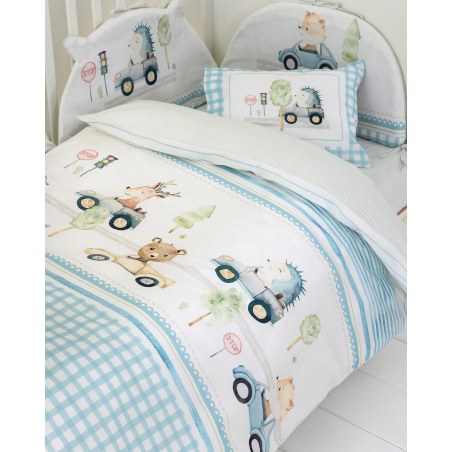Σετ Παπλωματοθήκη Κούνιας Nima Little Drivers 110x145