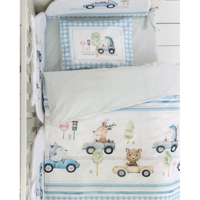 Σετ Παπλωματοθήκη Κούνιας Nima Little Drivers...