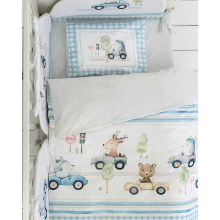 Σετ Παπλωματοθήκη Κούνιας Nima Little Drivers 110x145