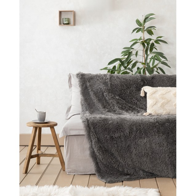 Κουβέρτα Καναπέ Nima Stona Dark Gray 150x190