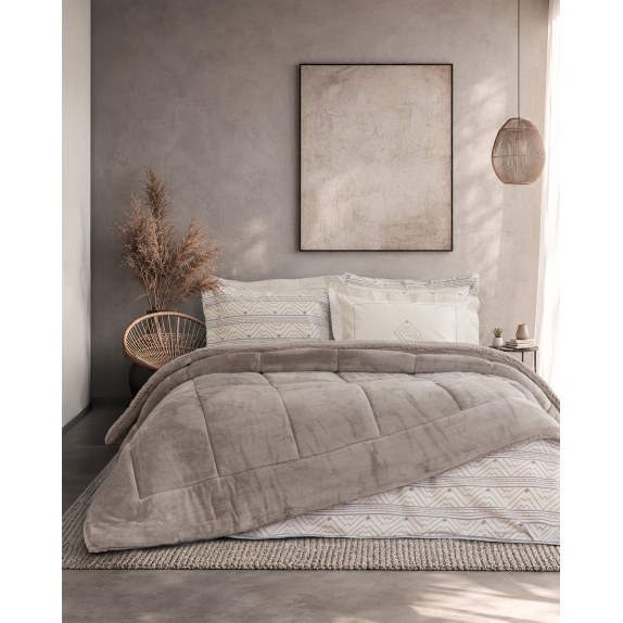 Κουβερτοπάπλωμα Μονό Nima Cira Cigar Beige 160x220